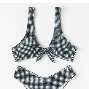Super cute black and white checkered bikini